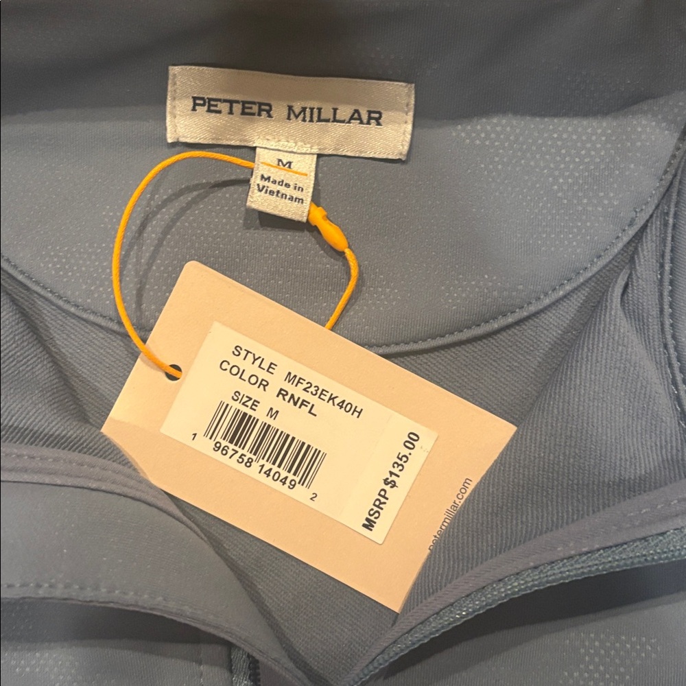 Peter Millar Light Blue Quarter-Zip Pullover - Picture 4 of 7